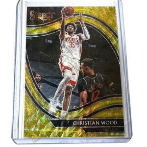 Panini 2021 Select Basketball Courtside Gold Christian Wood Rockets #240